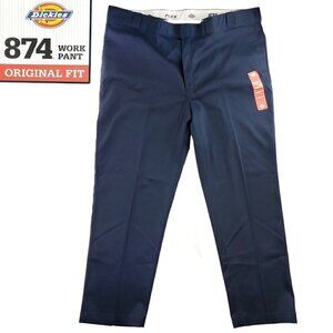 Dickies 874 Work Pants Flex Original Fit Navy Blue Men's 46x32 NWT